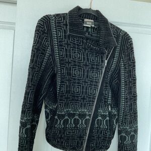 Jean Paul Gaultier vintage motorcycle jacket  size M, black velvet/velour